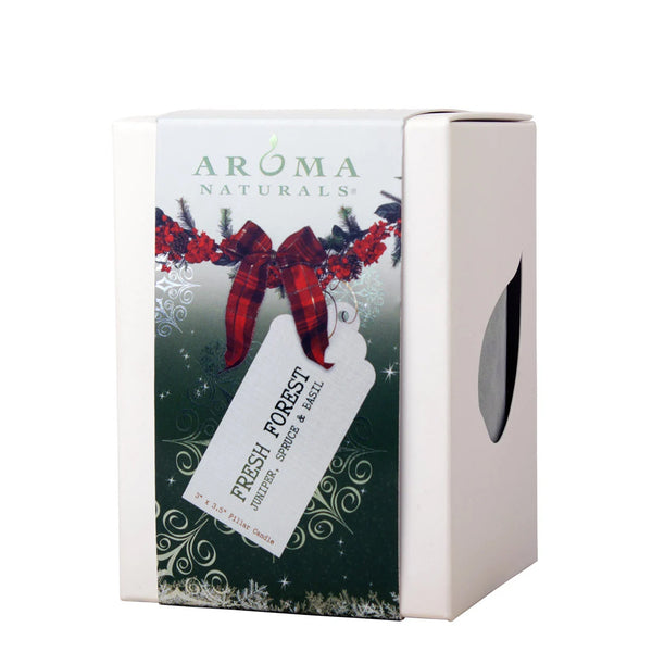 Fresh Forest Holiday - 3x3.5 Naturally Blended Pillar