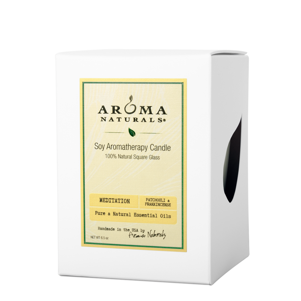 Meditation - Soy Square Glass Candle