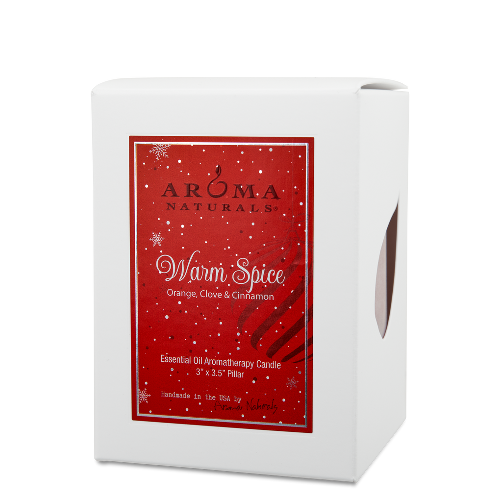 Warm Spice Holiday - 3x3.5 Naturally Blended Pillar