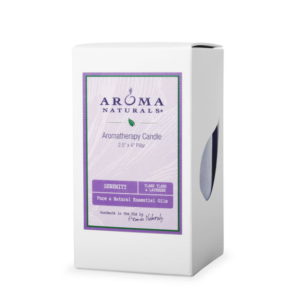 Serenity Lavender & Ylang Ylang 2.5"x4" Pillar Candle Carton