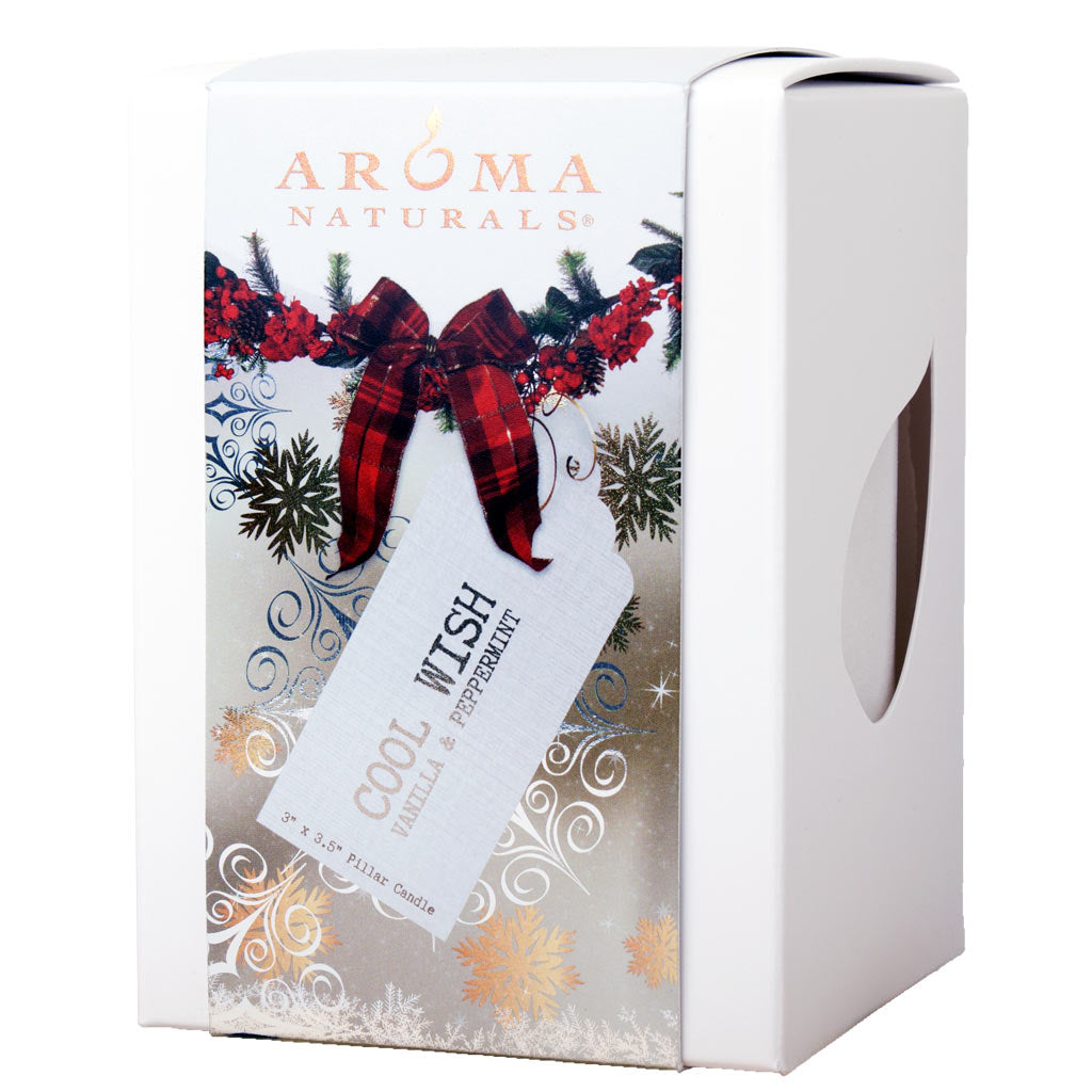Cool Wish Holiday - 3x3.5 Naturally Blended Pillar